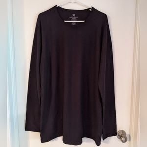 Mack Weldon Warmknit Waffle Long Sleeve Crew Shirt sz XXL Black